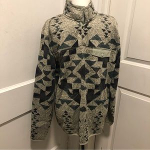 Lucky brand mens half button sweater size xl